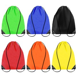 MAQIHAN 6PCS drawstring backpack - drawstring bags gym drawstring bags string backpack draw string back bag cinch bags drawstring for gym sports storage travel Camp, Sturdy and Durable