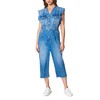[BLANKNYC] Womens Sleeveless Denim Jumpsuit With Self Belt, Comfortable &