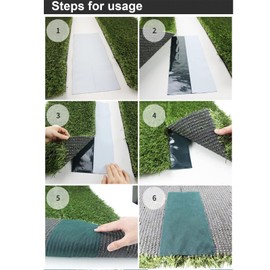 32.8ft Artificial Turf Seam Tape Lawn Tape Grass Carpet Grass Adhesive Tape Artificial Grass Seaming Tape for Garden Lawn (Black)