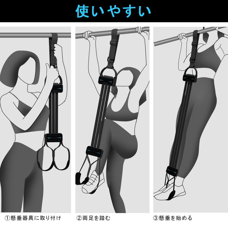 KOOPRO New Pull Up Assist Tube, Chin Up Assistance Tube,