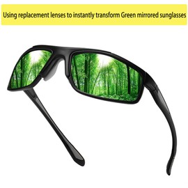 FRAZALA Polarized Sports Cycling Sunglasses for Driving Men Women UV400 Protection TR90 Frame with Replacement Sunglasses Lenses