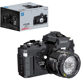 SLR Camera Building Blocks Model Building Kit, Retro Digital Camera Model Building Kit Clamp Building Blocks Educational Kit for Kids Adults (#1)