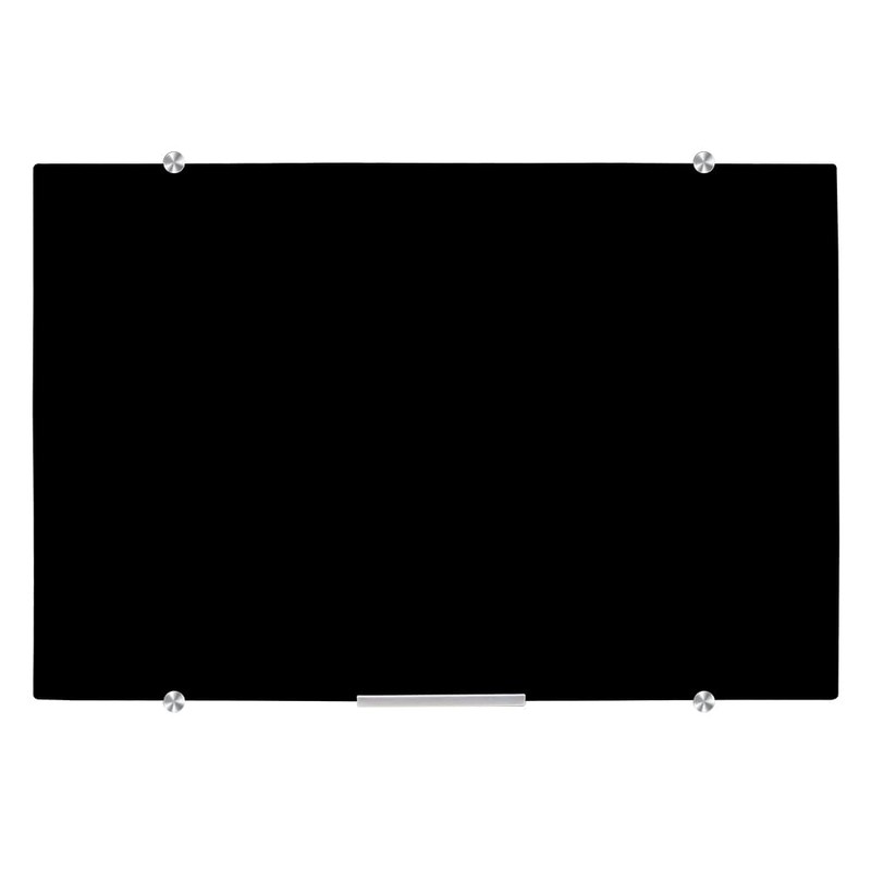 DEVELOP Magnetic Black Glass Dry Erase Board, 24 x 18