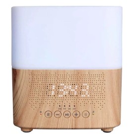 HYM Air Humidifier Smart Bluetooth Speaker 7 Color Led Clock Essential Oil Diffuser