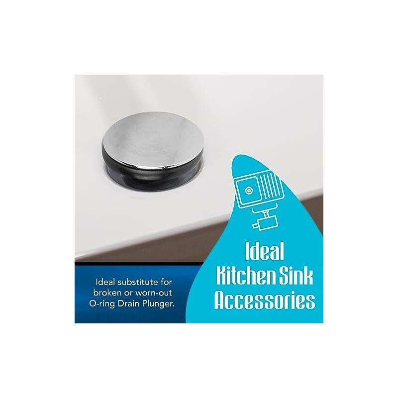 Sink Drain O Ring (4), Plunger Rubber Gasket for 3