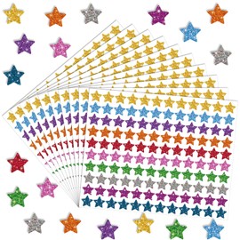 1200 Pcs Star Stickers Glitter Bee Sparkly Stickers Colorful Small Stickers for Kids Toddlers Teacher Reward Sheet Incentive Charts Classroom School Home Art Craft Party Favor Supplies (Star)