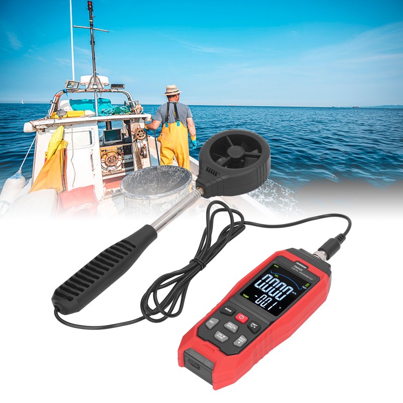 Portable Digital Anemometer Handheld Air Flow Velocity Tester Wind Speed