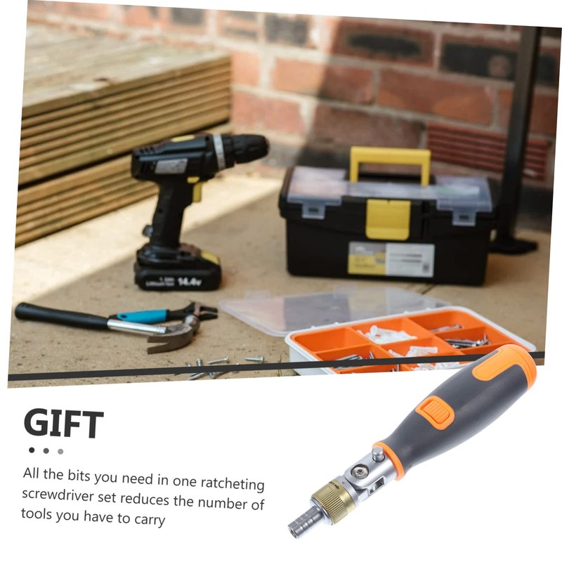 Operitacx Manual Ratcheting Screwdriver Set 11-in-1 Multi-Angle Bits Easy to