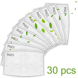 Air Filter (30pcs) PM2.5 Filter 5 Layer Face Mask Filter Super Fresh Air Filter Adult