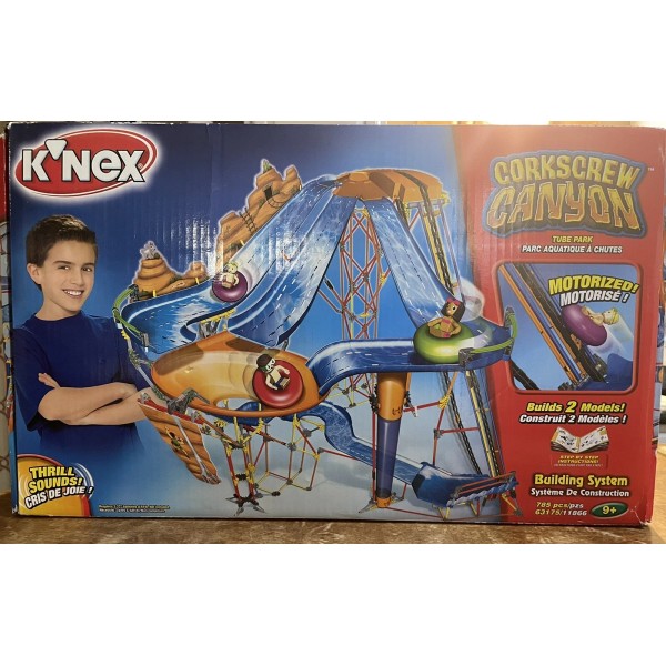 K'NEX KNEX Corkscrew Canyon Construction Thrill Ride Toy 2005 785