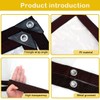 Tarpaulin Waterproof Transparent with Eyelets 2 x 2 m, Transparent