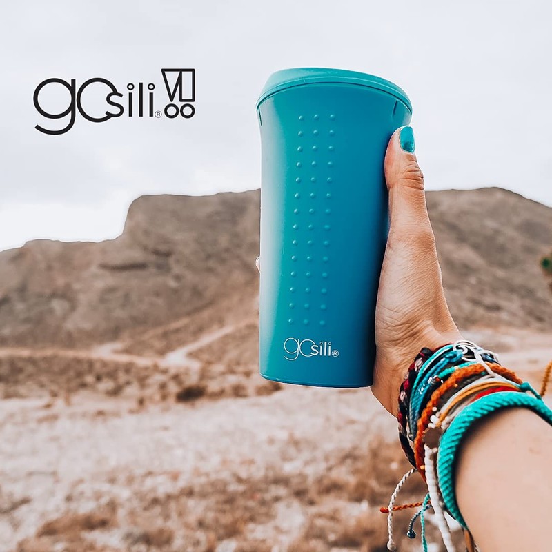 GoSili To-Go Cup with Lid – Teal, 16oz.