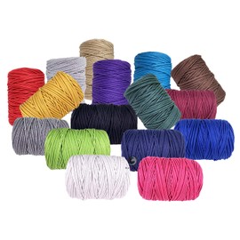 Ravenox Macrame Cord | (Grey)(5 mm x 8 Yards) | Natural Cotton Macrame Rope | 3 Strand Twisted Cotton Cordage for Handmade Plant Hanger Wall Hanging Craft Making