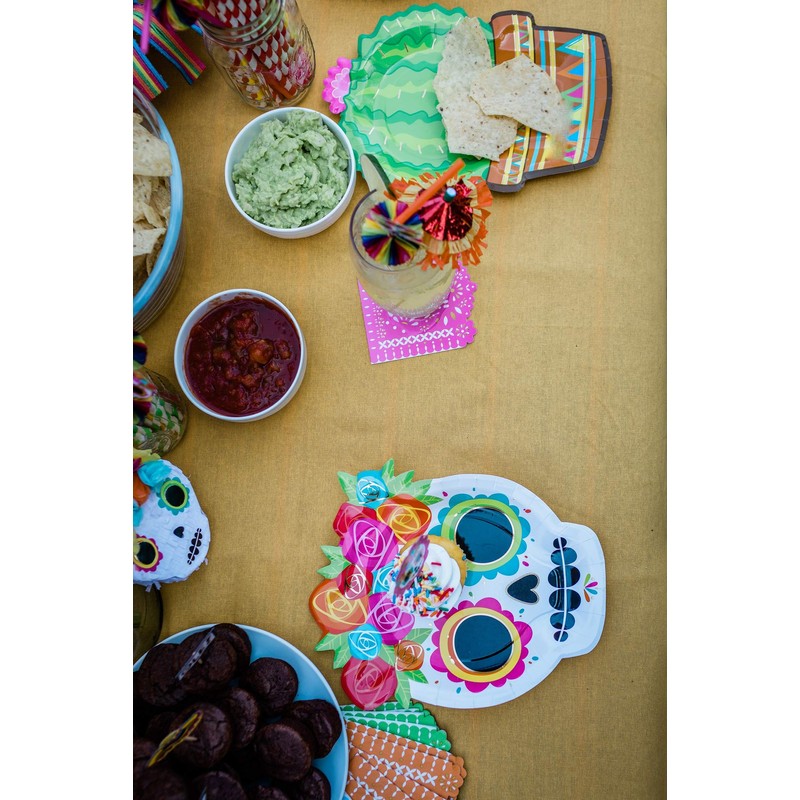 Party Partners Paperboard Drink Coasters Set of 12 Papel Picado