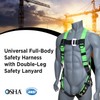 AFP Universal Full-Body Fall Protection Safety Harness w/ Dorsal D-Ring