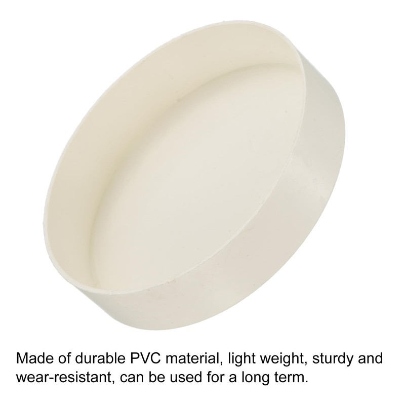 PATIKIL 3.5" PVC Pipe End Cap Fitting, 3 Pack Furniture