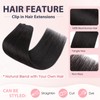 TESS Remy Human Hair Clip in Extensions Straight Hairpieces with