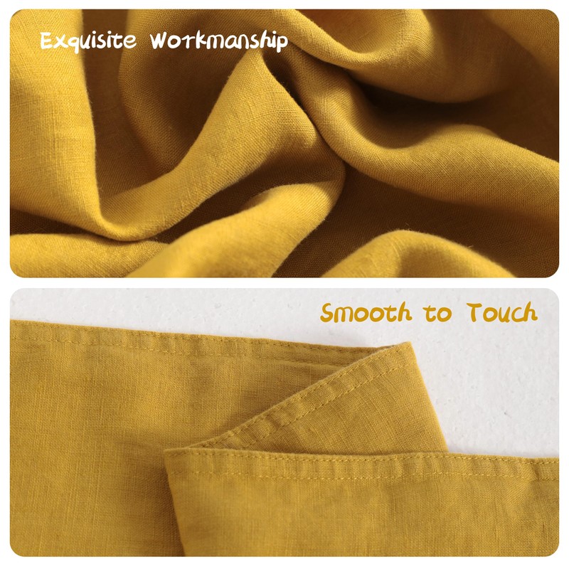 NTBAY French Linen Pillow Cases - Yarn Dyed 2 Pack