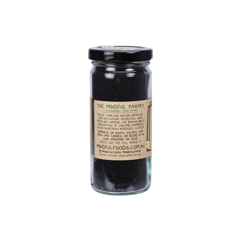 Mindful Foods Organic Black Cumin Jar 140 g
