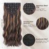 BARSDAR Wavy Clip in Hair Extensions - 20 Inch Highlight