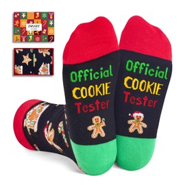 Zmart Christmas Cookies Gifts Gingerbread Socks - Kids Socks 10-12 Year Old, Gingerbread Stockings Cookie Gifts