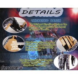 FASTGOOSE Skeleton-Paw Motorcycle Gloves for Men&Women,Cycling Glove Breathable Dirtbike Glove for ATV MTB Motocross Racing (Black0002, Large)