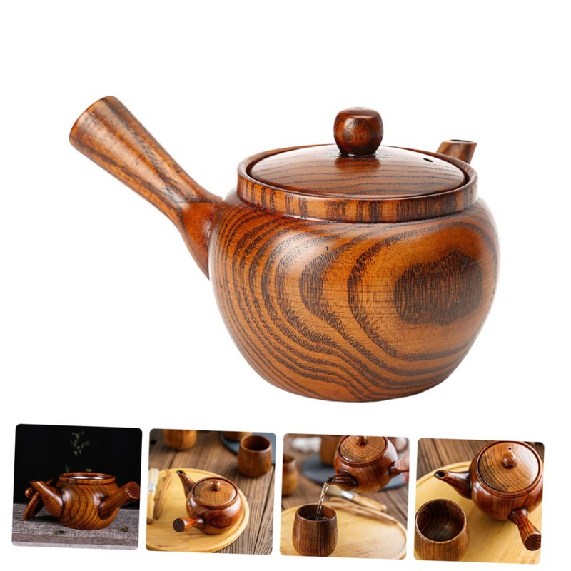 Ciieeo Heat Resistant Wooden Teapot for Home Use Ergonomic Design