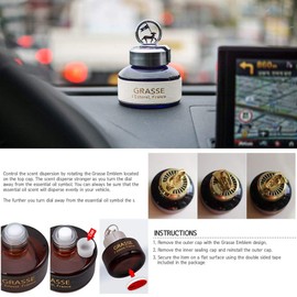 Bullsone Grasse L'esterel, Natural Car Air Fresheners, Luxury Car Perfume - Bulgarian Rose
