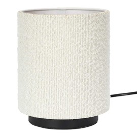 Home Deco Factory, LA0089 Table Lamp with Looped Shade, Elegant and Modern Design, Soft and Warm Lighting, Ideal for Living Room or Bedroom, Easy to Maintain, Black and White, 30 cm