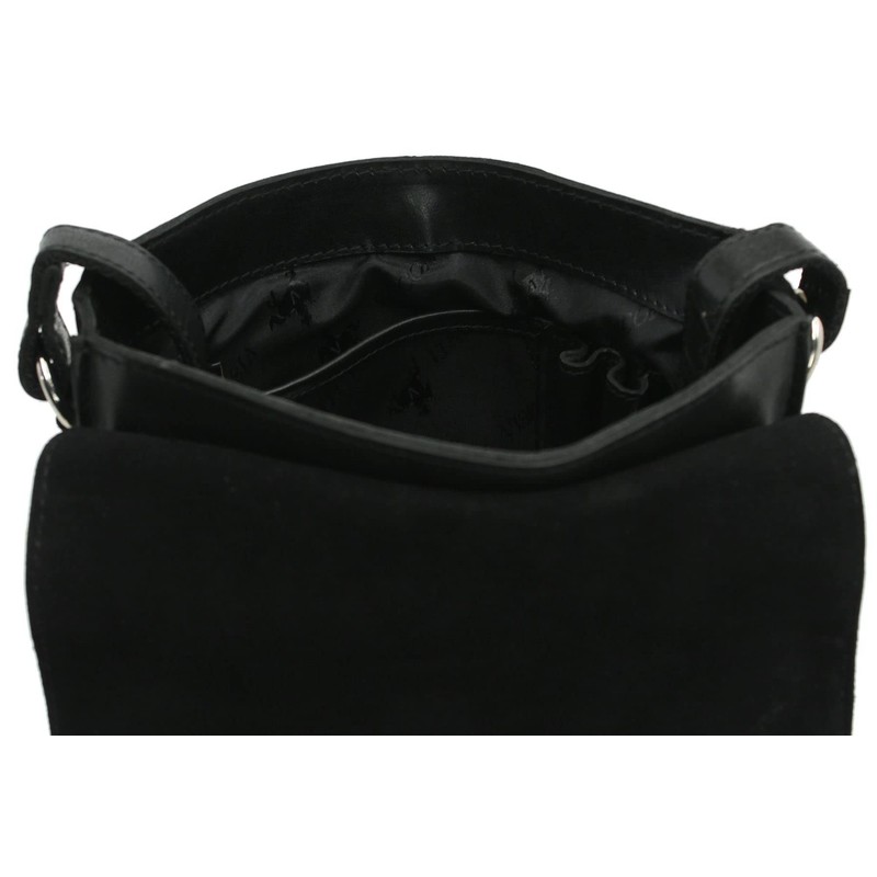 VISCONTI Leather Skyler A5 Messenger Bag S11 Black