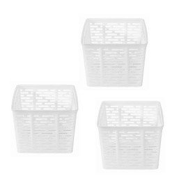 AlcoFermBrew 3 x Cheese Mould 10.5x10.5x8.5cm - 0.5kg – Riocotta | Moulds | Basket for Cheese | Cheese Form