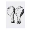 'Chicken Drumsticks' Temporary Tattoo - Water Resistant, Skin-Safe, Non-Toxic Transfer