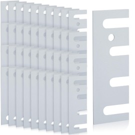 Ferraycle Door Hinge Shims Bulk 16 Gauge Stainless Steel Hinge Spacer with Coated Finish 4-1/2" x 1-5/8" Metal Door Hole Filler Plates for Repair Kit(40 Pack)