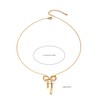 ALRNBY Gold Necklace for Women Gold Bow Heart Drop Pendant