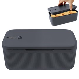 Medication Locking Box Versatile Safe Small Lockable Storage Box Portable Food Refrigerator Container for Your Home Office Usage(Grayish blue)