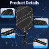 Pickleball Racquet T700 Raw Carbon Fiber Surface (CFS) Thermoformed Pickleball