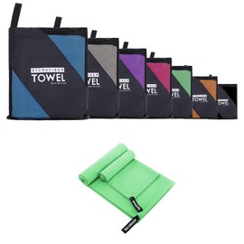 Microfibre Towel, TOPIND Quick Dry Sports Towel Fabric Ultra Absorbent Lightweight Antibacterial Sports Towel for Beach,Travel,Camping,Yogo,Swim,Hair,Pets,Car,Pilates,Men and Women