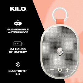 Skullcandy Kilo Wireless Bluetooth Speaker - IPX7 Waterproof Mini Bluetooth Speaker with 24 Hour Battery, Downward Firing Passive Radiator, and True Wireless Pairing - Perfect for Outdoor