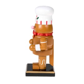 Clever Creations Gingerbread Man 6 Inch Traditional Wooden Nutcracker, Festive Christmas Décor for Shelves and Tables