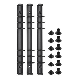 PATIKIL A5 6-Hole Ring Binder Mechanisms, 3 Set Binder Spines Replacement, Black