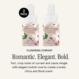 Pura Refill - Smart Home Air Diffuser Fragrance Refill - Up to 120 Hours of Premium Fragrance per Refill - Clean Diffuser Fragrance for Home & Office - Soap & Paper Factory 2 Pack, Flowering Currant