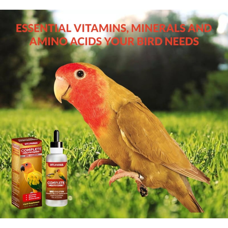 VITOFARMA Multivitamins For Birds 60ml Budgies, Parakeet, Cacatillos, Canarios exp.