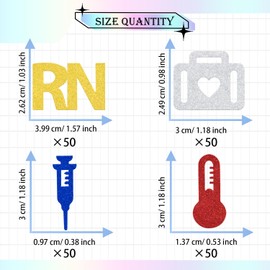 200 Pcs Congrats RN Graduation Confetti, 2025 RN Graduation Decorations, Congrats Nurse Decor, Nursing/Medical School Grad Party Decor Supplies