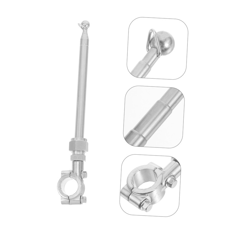 Mipcase Motorcycle Flagpole Active Antenna Telescopic Antenna Flag Pole for