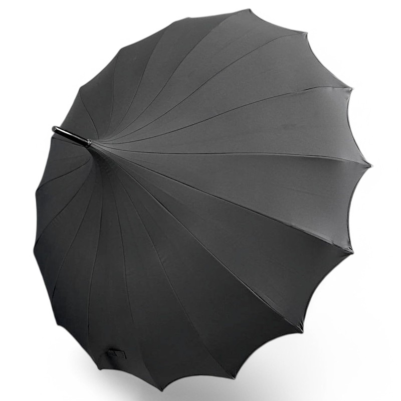 Gothic Rebel Striped Dark Wing Pagoda Umbrella - Ideal for