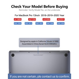 LHM A1989 A2159 A2289 A2251 Screen Replacement for MacBook Pro 13.3" 2018-2019-2020 Year Retina (EMC 3358 3214 3301 3348 3456) 2560x1600 Full LCD Screen Display Assembly with Fix Kit (A1989-Grey)