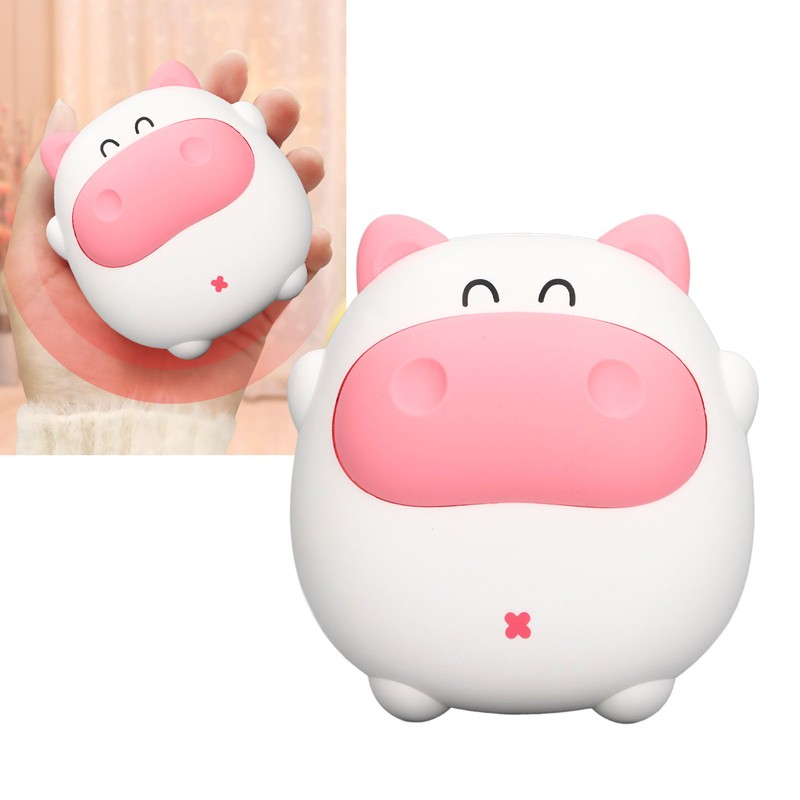 Hand Warmer Cartoon Pig Shape 2 Levels Temperature Adjustment USB