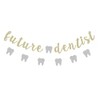 Glitter Future Dentist Banner Medical School Graduation Party Supplies Dessert