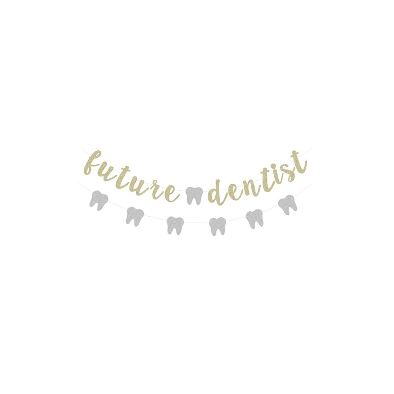 Glitter Future Dentist Banner Medical School Graduation Party Supplies Dessert