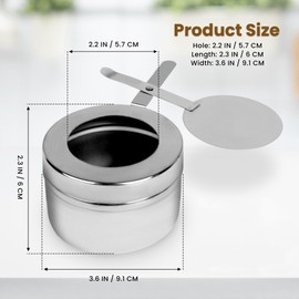 CHEFQ Stainless Steel Chafing Wick Fuel Holders with Safety Cover - Chafer Canned Heat Fuel Box Perfect for Buffets, Barbecue and Catering Events (Silver-2Pack)